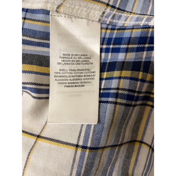 Lauren Ralph Lauren Women's Size Medium Plaid 1/2 Button Down Casual Shirt - Picture 7 of 9